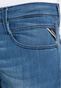 Replay Classic Slim Fit Jeans Anbass mit Label-Patch