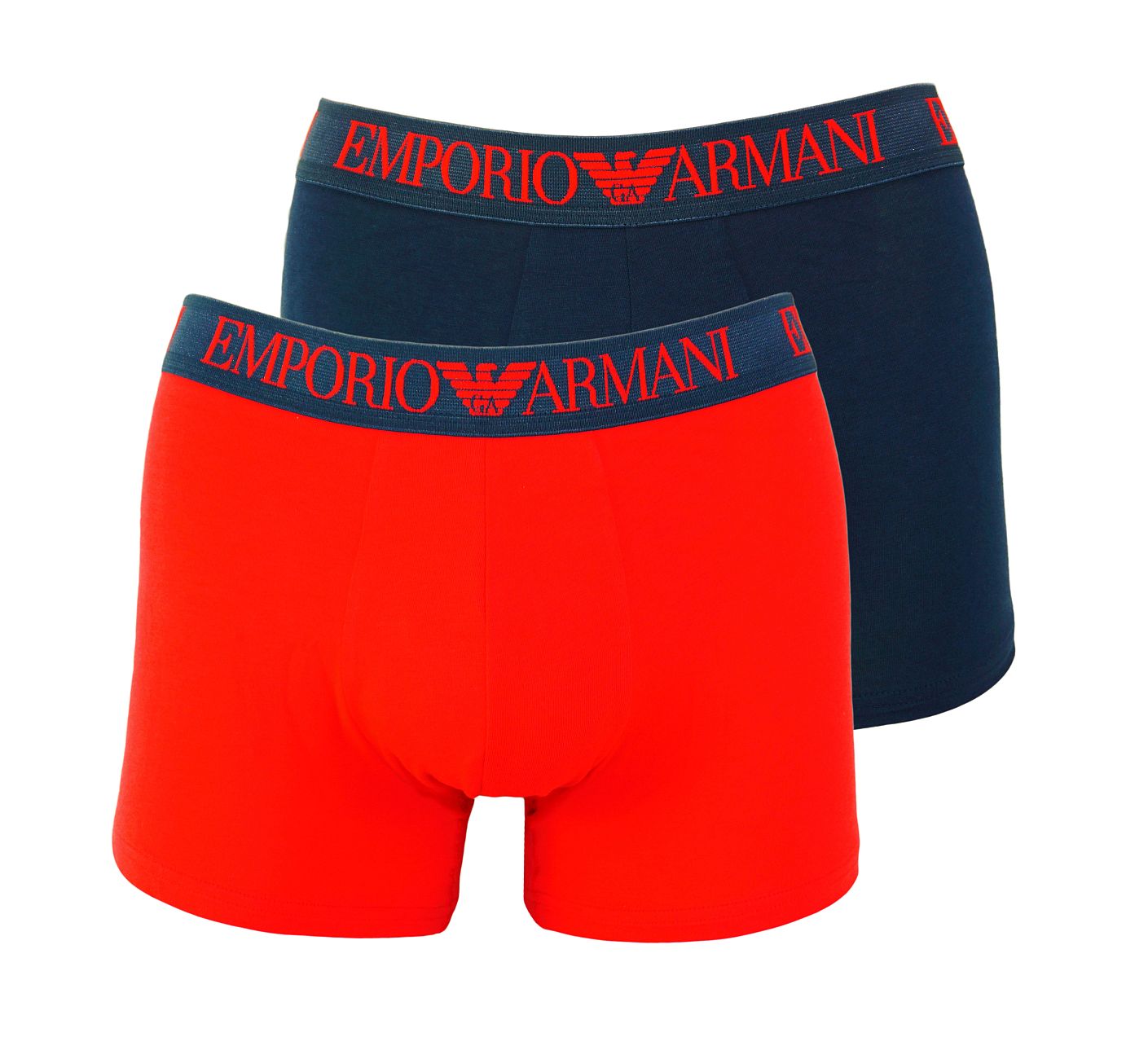Emporio Armani 2er Pack Trunk Shorts 111769 8P720 46035 MARINE/TANGO RED F18-EAT1