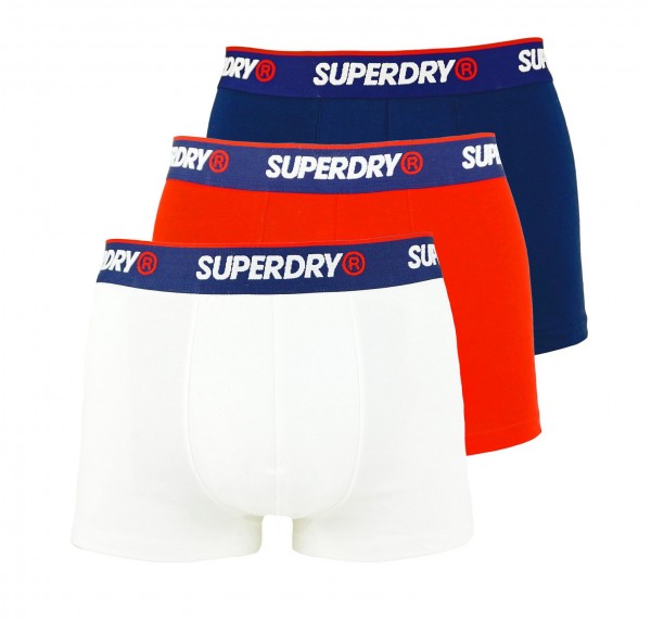 Superdry 3er Pack Trunk Classic M3110008A J6H navy, red, white