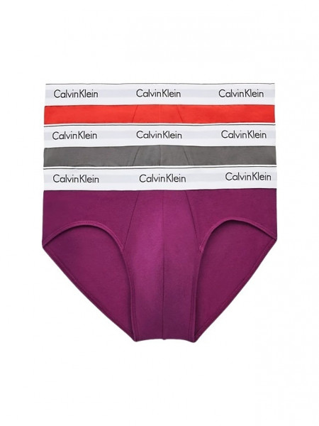 Calvin Klein Slip 3 Pack Brief Modern Cotton lila, grau, rot