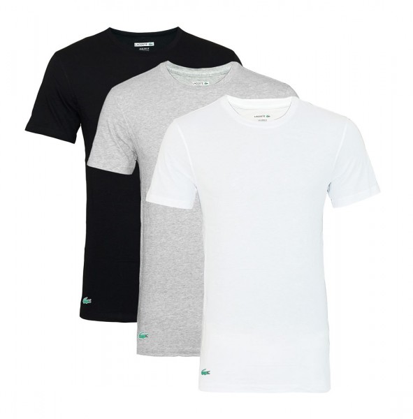 Lacoste 3er Pack T-Shirt R 150998 901 Rundhals schwarz, grau, weiß
