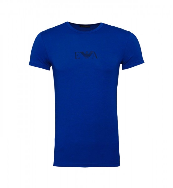 Emporio Armani T-Shirt Rundhals Crew-Neck 111035 9A715 26433 blau SS19-EAT1
