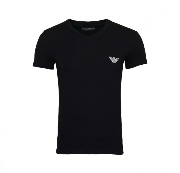 Emporio Armani T-Shirt V-Neck 110810 9P523 00020 schwarz FS19-EAT1