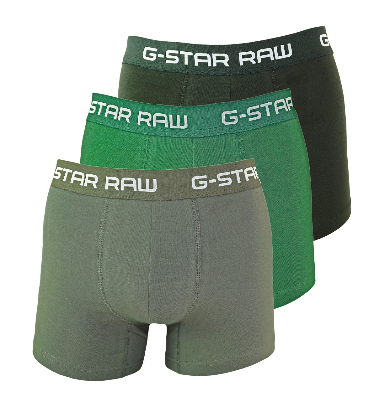 G-Star RAW 3er Pack Trunks D05095-2058-8529 Gs Grey Asfalt Bright Jungle F18-GSS1