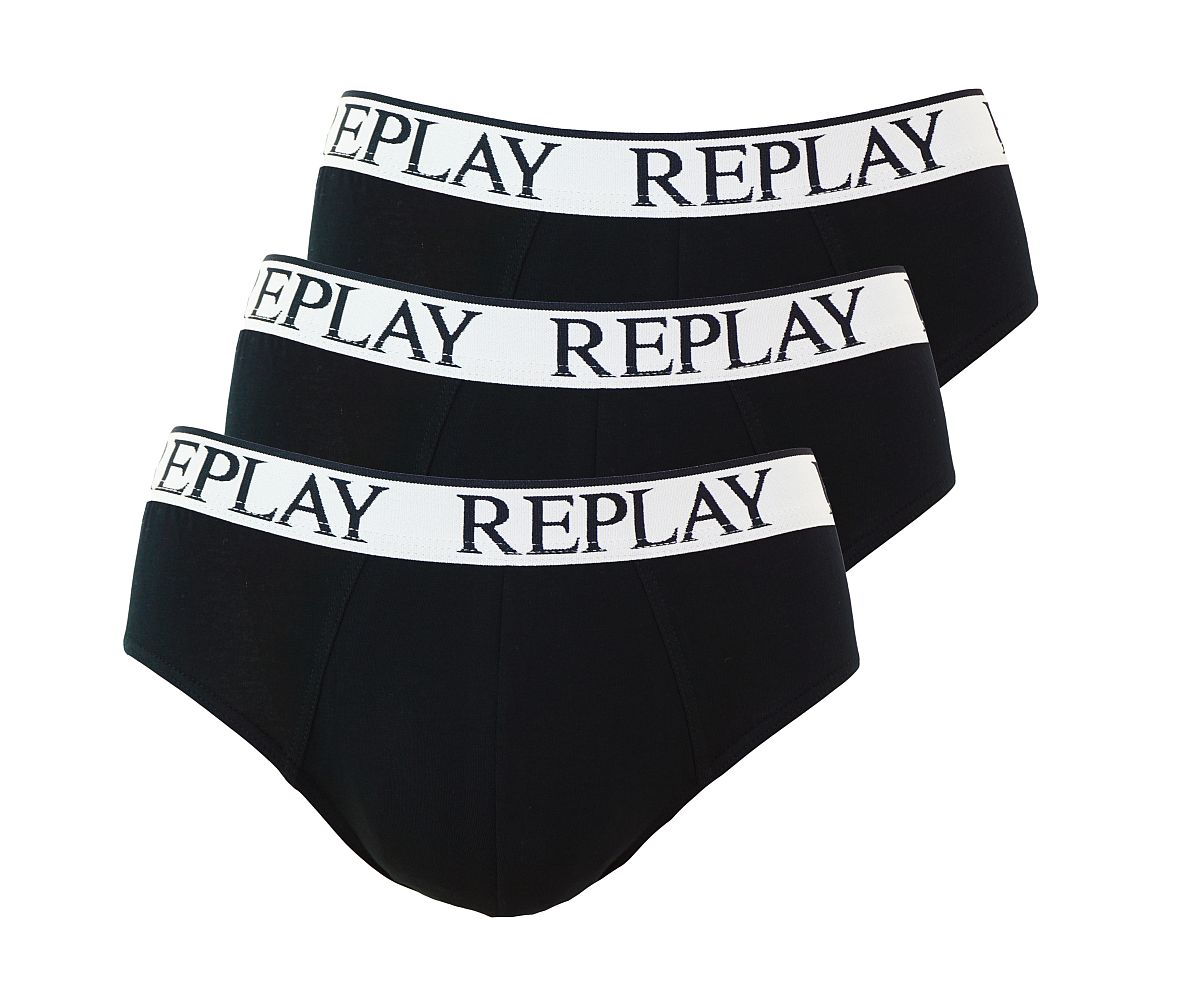 Replay 3er Pack Slips Shorts M603001 P12 schwarz