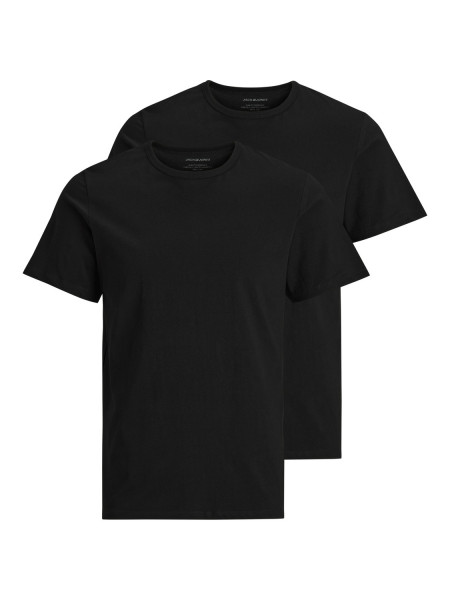 Jack&Jones 2er Pack T-Shirts rundhals JACBASIC CREW NECK schwarz