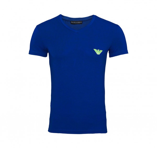 Emporio Armani T-Shirt V-Neck 110810 9P523 15834 blau FS19-EAT1
