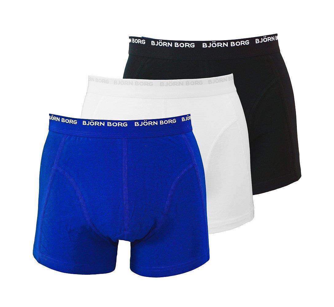 Björn Borg 3er Pack Shorts Boxershorts Unterhosen 999800 108023 70101 schwarz blau weiss