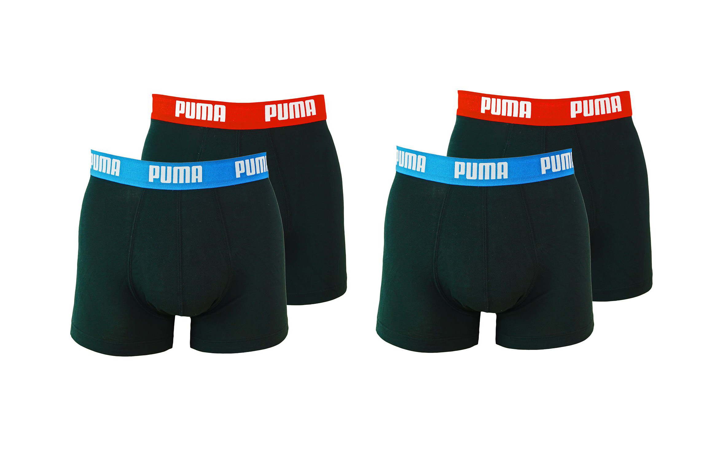 PUMA Shorts Unterhosen 2 x 2er Pack Boxer 521015001 505 020 red blue SF17-PMS2