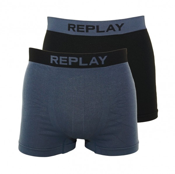 Replay 2er Pack Boxer Shorts Unterhosen I101010-001 N146 black, anthracite WF19-RPT2