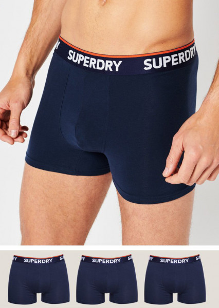 Superdry Organic Cotton Classic Trunk Triple Pack navy