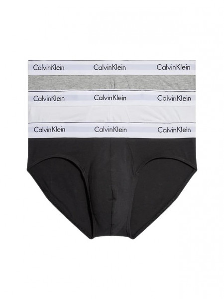 Calvin Klein Slip 3 Pack Brief Modern Cotton schwarz, weiss, grau