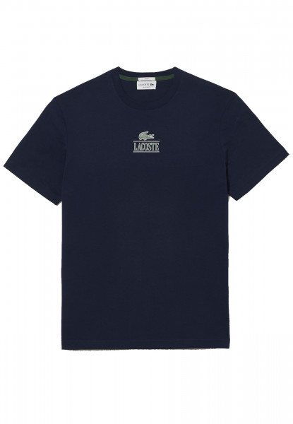 Unisex Kurzarmshirt mit Label-Print navy