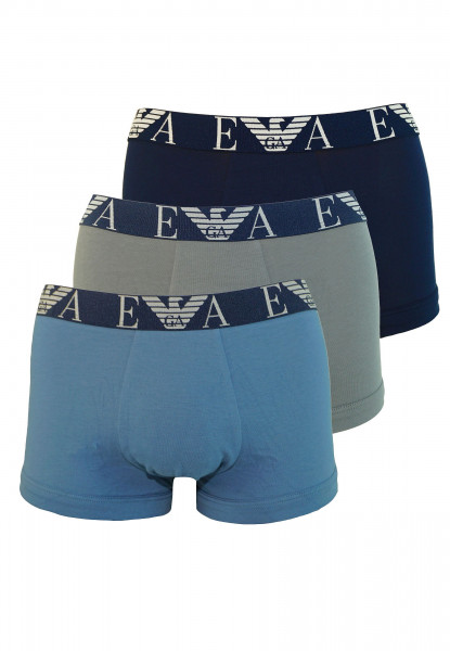 Emporio Armani Boxershorts aus Baumwollstretch mit elastischem Logobund im 3 Pack mehrfarbig