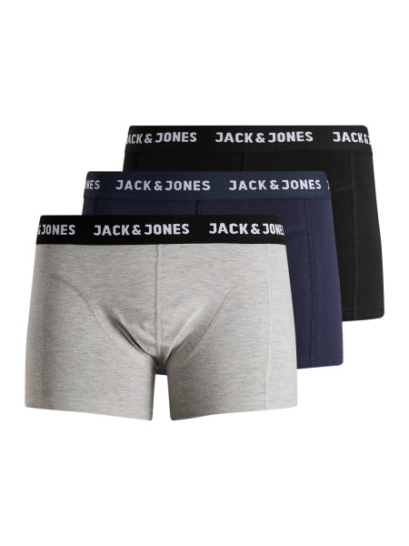 Jack&Jones 3 Pack JACANTHONY TRUNKS grau, blau, schwarz