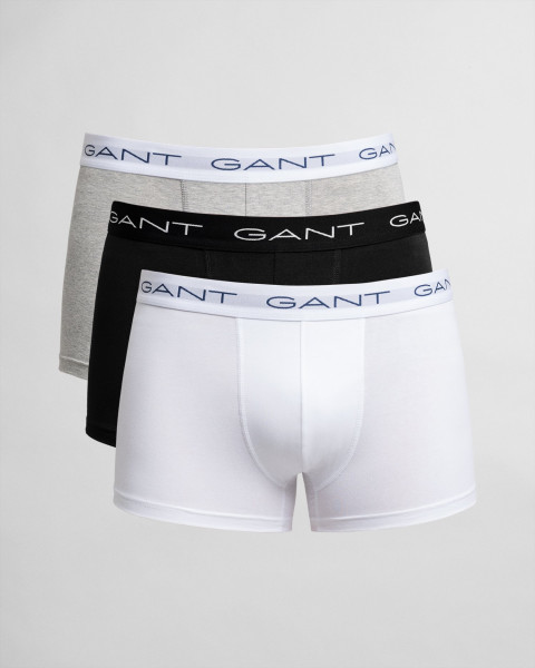 Gant Boxershorts im 3er-Pack mit Logobund und elastischem Taillenband grau, weiss, schwarz
