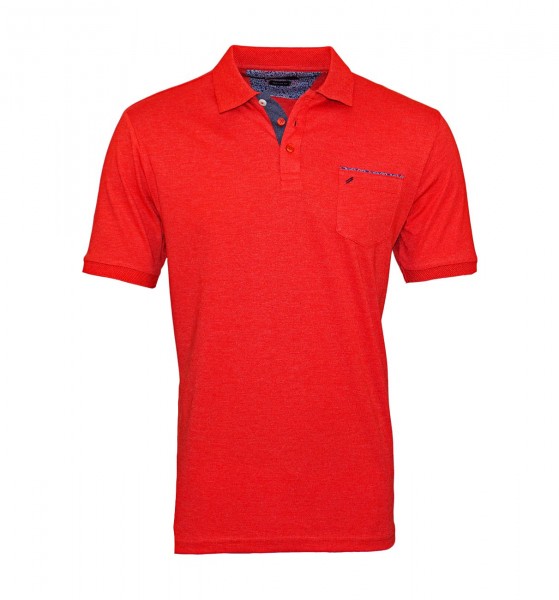 Daniel Hechter Poloshirt Polo T-Shirt 75022 191914 320 red melange WF19-DHP1
