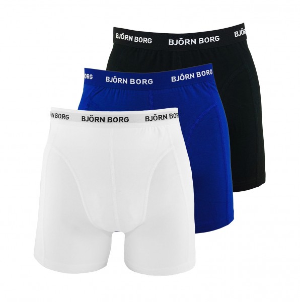 Björn Borg 3er Pack Boxer Boxershorts 9999-1024 70101 black, blue, white HW19-BB1