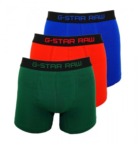 G-Star RAW 3er Pack Trunks Shorts D13383 2058 A394 green, red, blue WJ19-GST1