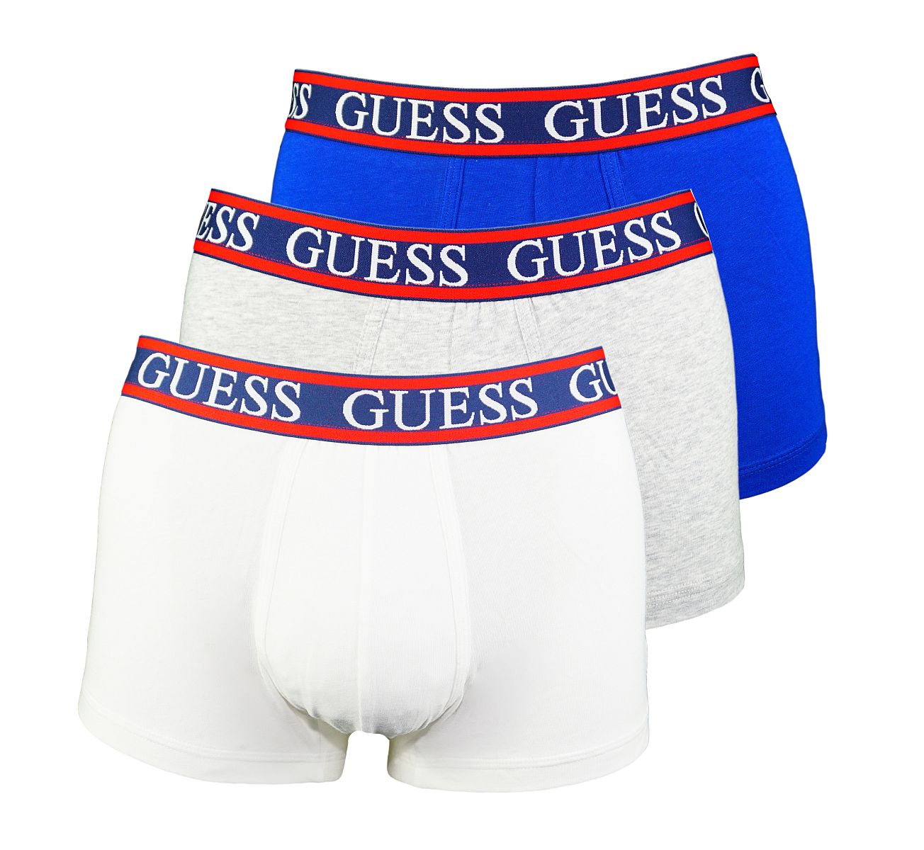 GUESS 3er Pack Boxer Trunks Shorts U74G09JR00A FS20 BLUE /GREY/WHITE HW17-GSP1