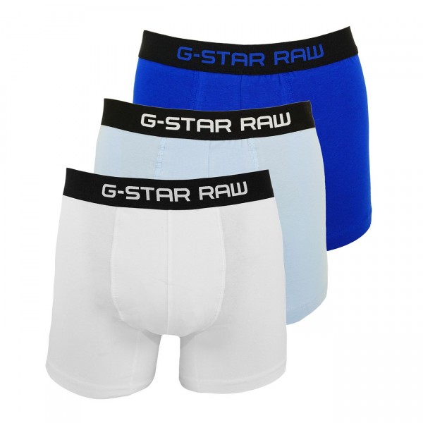 G-Star RAW 3er Pack Trunks Shorts D13383 2058 A398 white, blue WJ19-GST1