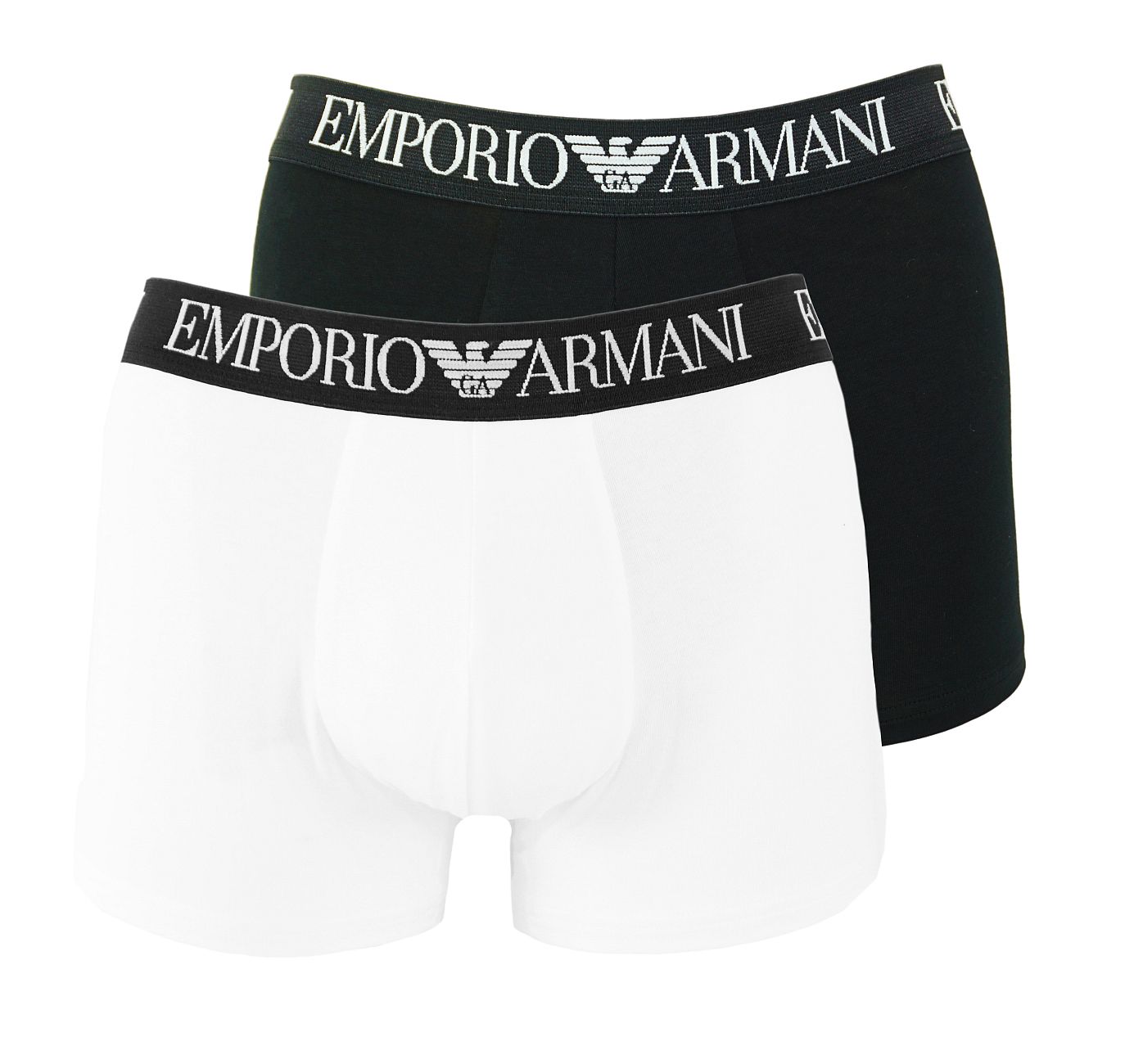 Emporio Armani 2er Pack Trunk Shorts 111769 8P720 10320 NERO/BIANCO F18-EAT1