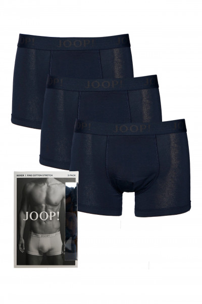 JOOP! Boxershorts 3er Pack klassische Unterwäsche dunkelblau