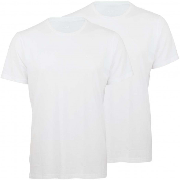 JOOP! Shirt mit Logo Rundhals einfarbig Doppelpack weiss