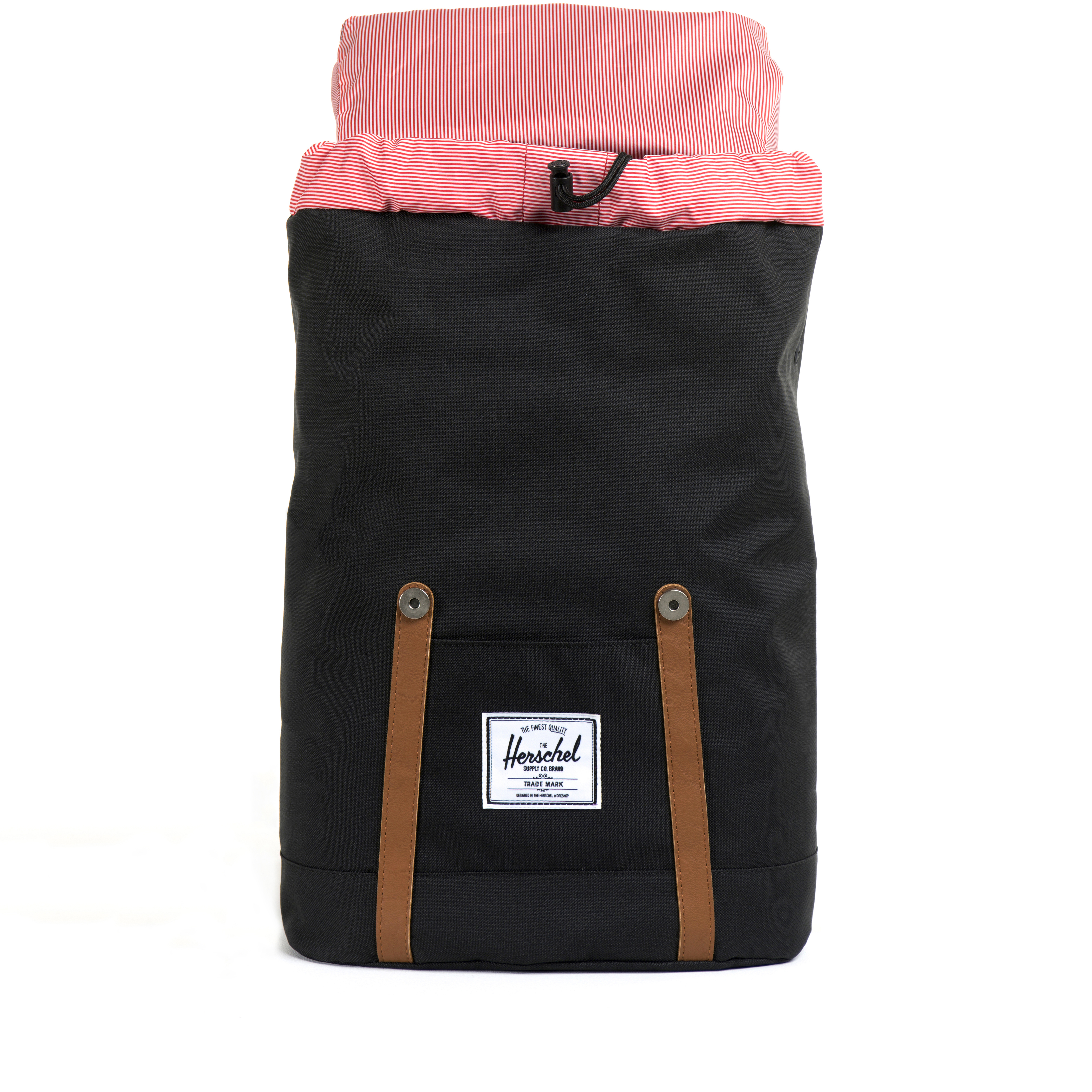 Herschel Rucksack Retreat Backpack Black/Tan Synthetic Leather 10066-00001 F18-HT1