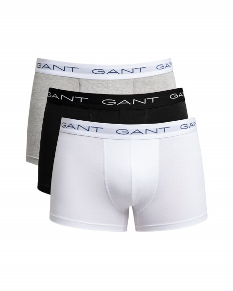 Gant Boxershorts im 3er-Pack mit Logobund und elastischem Taillenband grau, weiss, schwarz