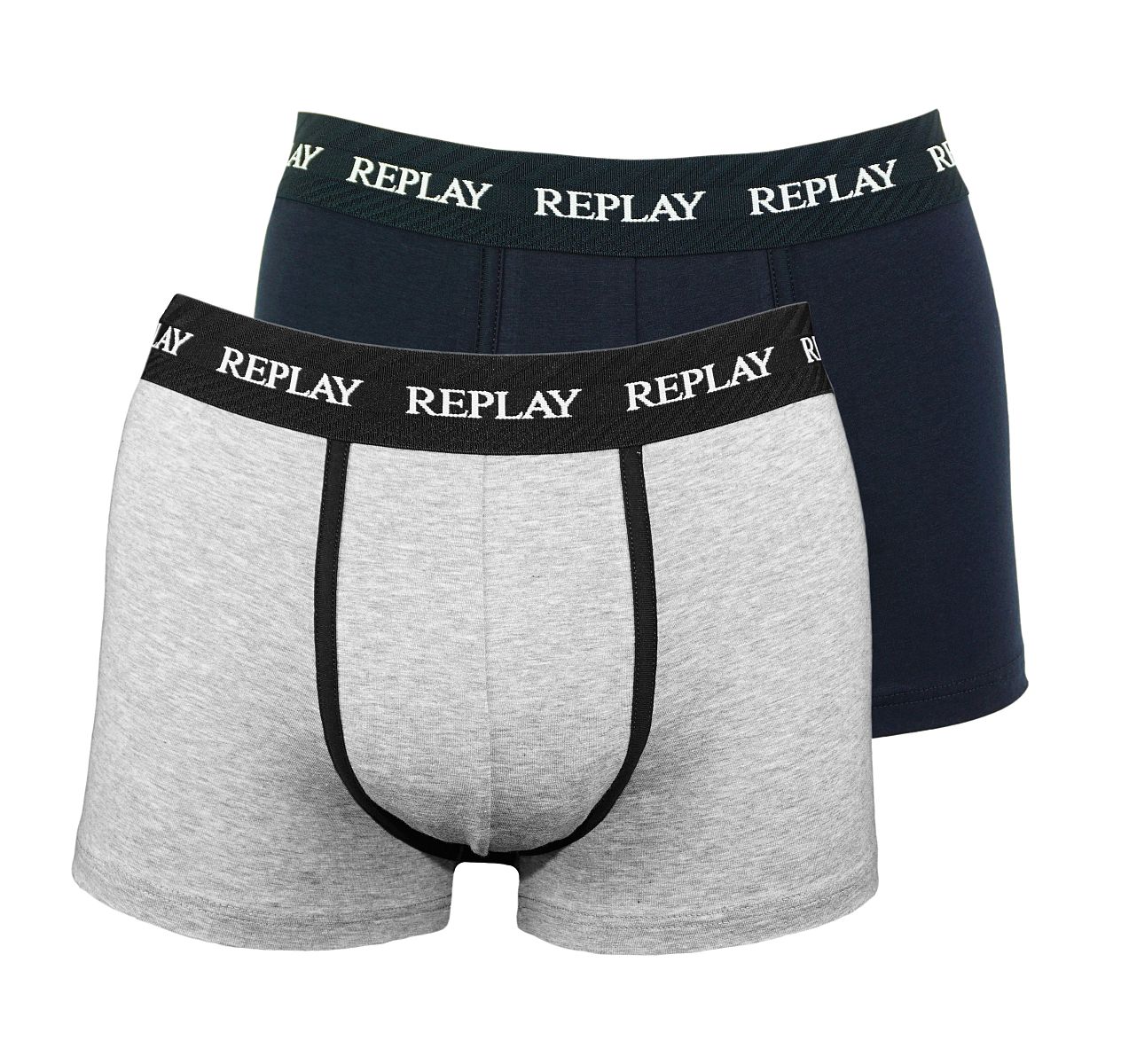 Replay 2er Pack Shorts Trunks Boxershorts M601211 MG4 grau, schwarz W18-RY1