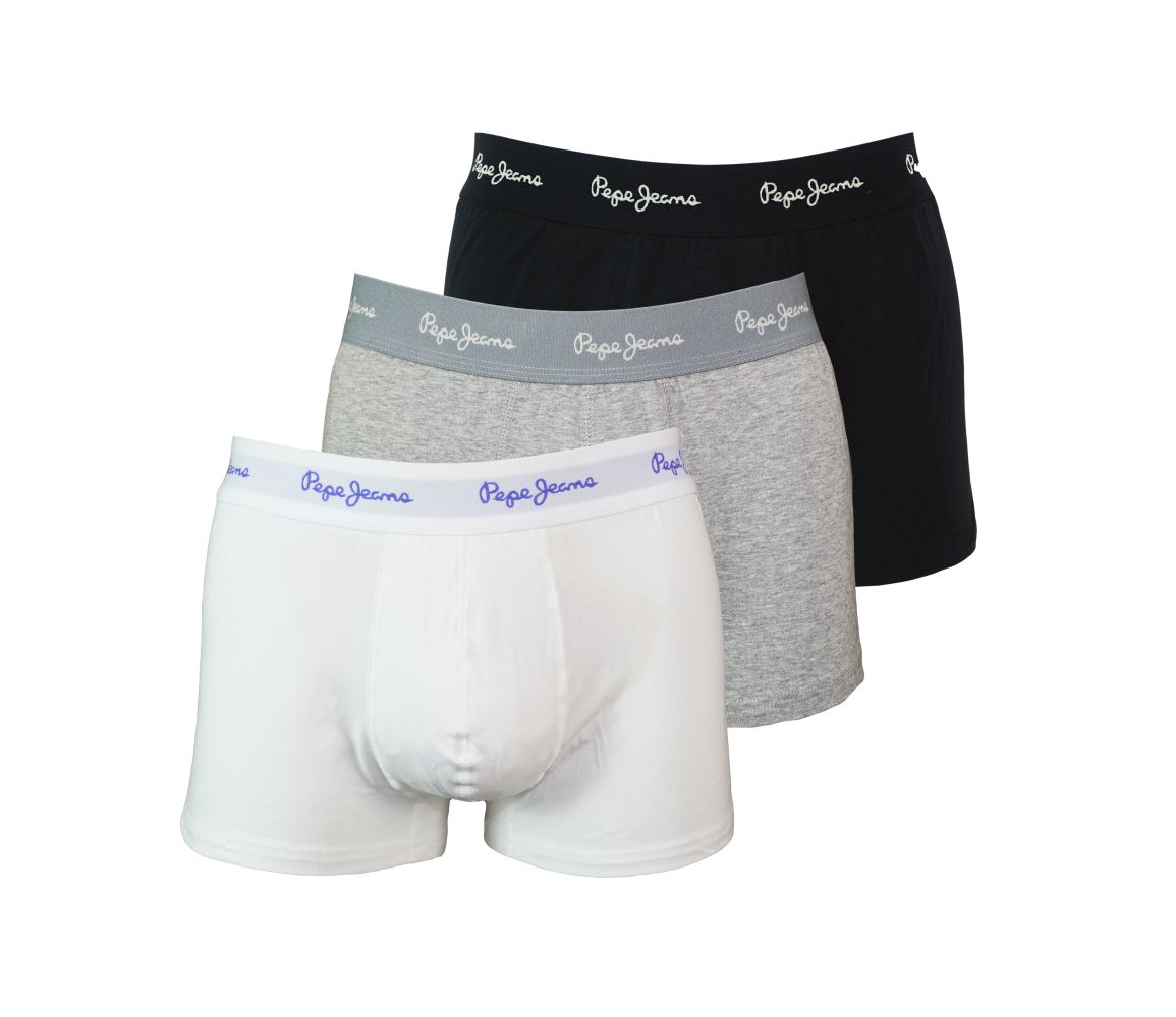 3er Pack Pepe Jeans Shorts Unterhosen Shorts PMU10059 U5 C3302 PEP S3PKA weiss, grau, schwarz