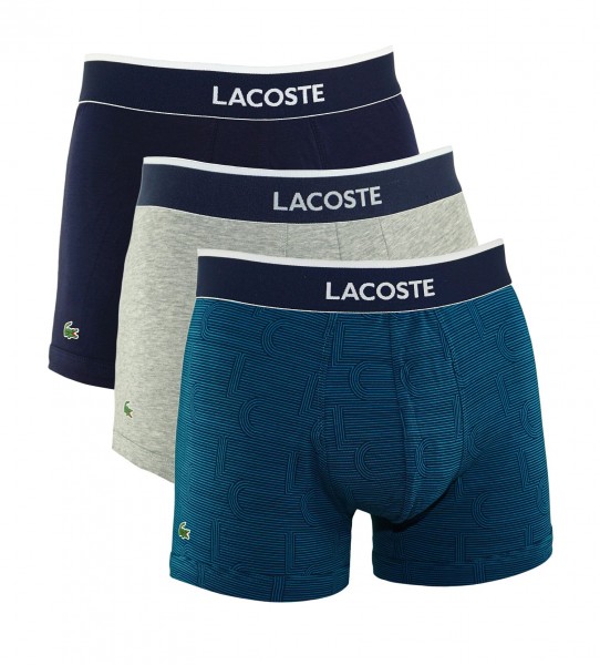 Lacoste 3er Pack Trunk Shorts 166913 901 navy, grey, green HW19-LC1