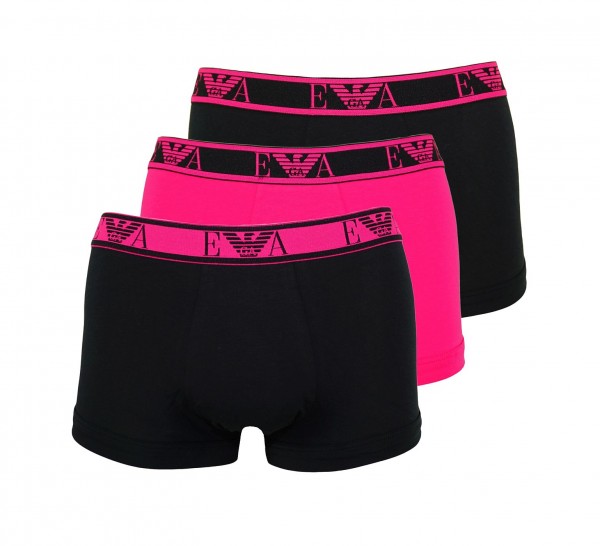 Emporio Armani 3er Pack Trunk Shorts 111357 0A715 91220 Black, Pink HW20-AT1
