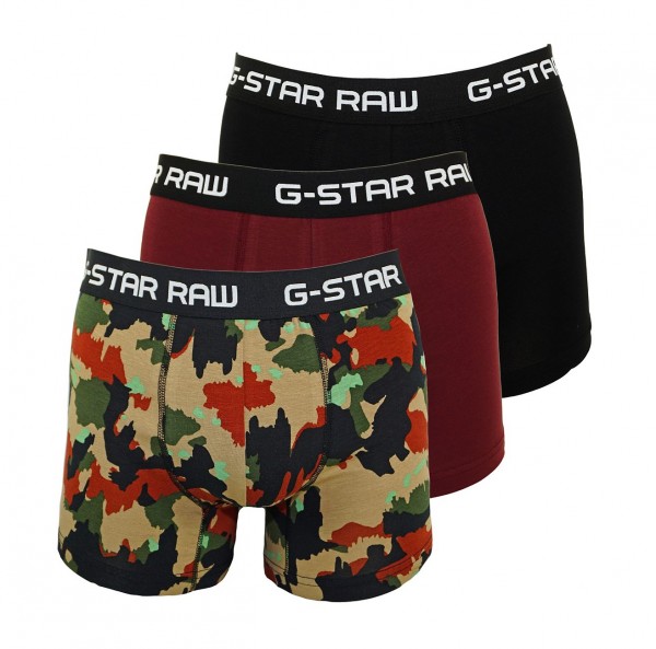 G-Star RAW 3er Pack Trunks Shorts D13388 A314 A405 sahara, red, black WJ19-GST1