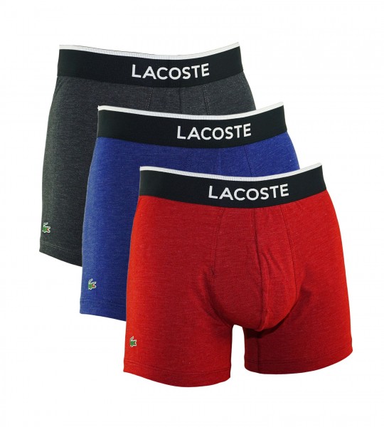 Lacoste 3er Pack Trunk Shorts 169566 901 grey, blue, red HW19-LC1