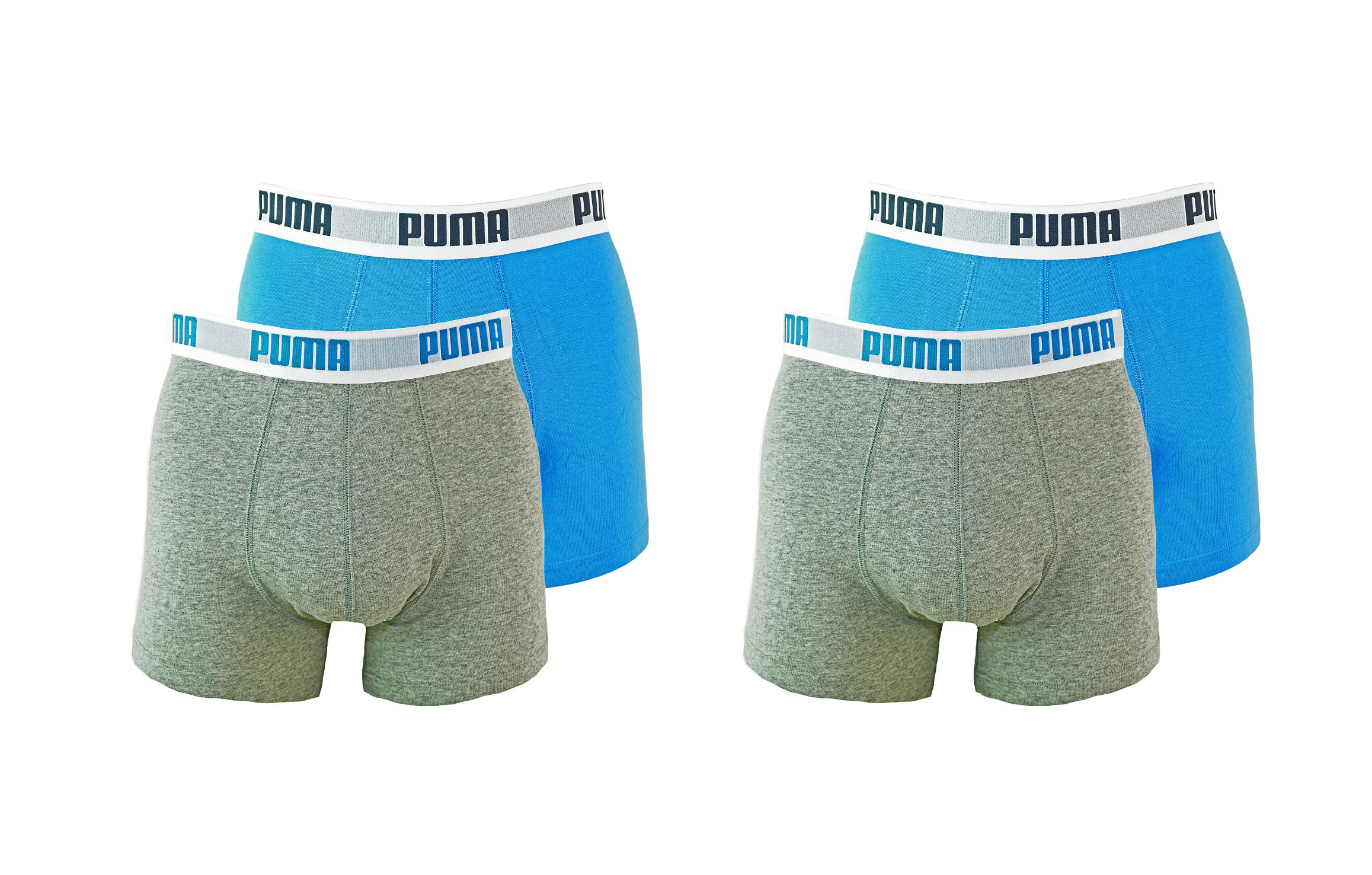 PUMA Shorts Unterhosen 2 x 2er Pack Boxer 521015001 417 020 blue grey SF17-PMS2