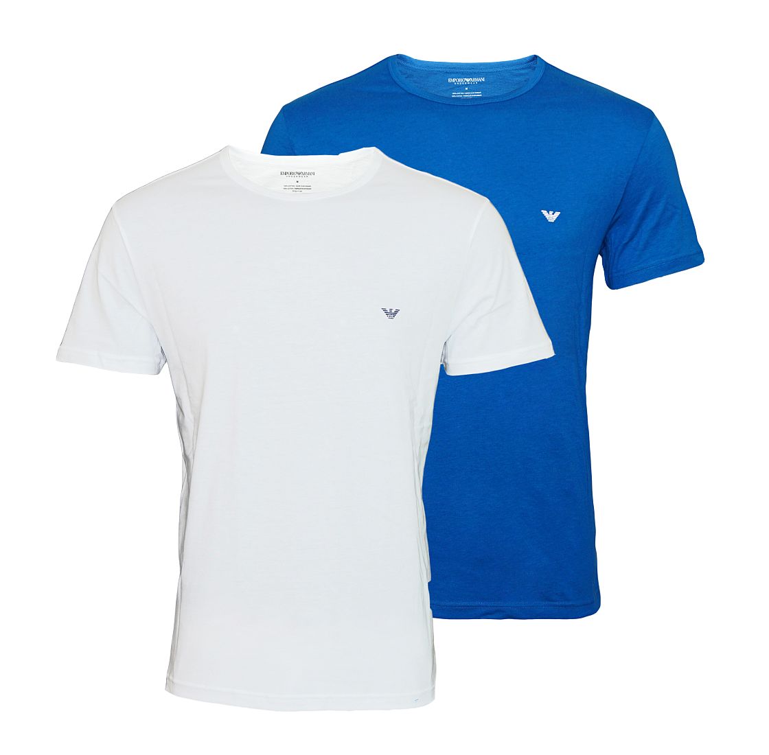 Emporio Armani T-Shirts 2er Pack Shirts 111267 7P722 18033 LAPIS/BIANCO S17-EANT1