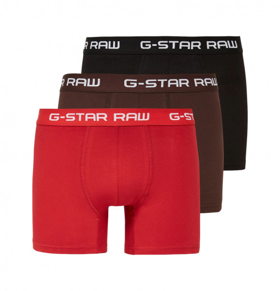 G-Star Trunks Shorts im 3er Pack Classic Jersey Stretch rot, braun, schwarz