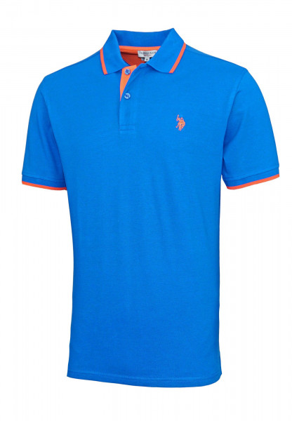 U.S. Polo Assn. Poloshirt Polohemd 2-Knopf-Leiste blau