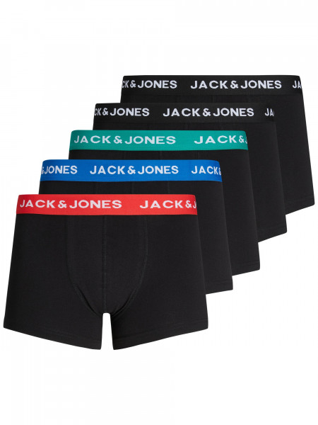 Jack&Jones Trunks 5 Pack Unterhosen Shorts JACHUEY mehrfarbig, farbiger Gummibund
