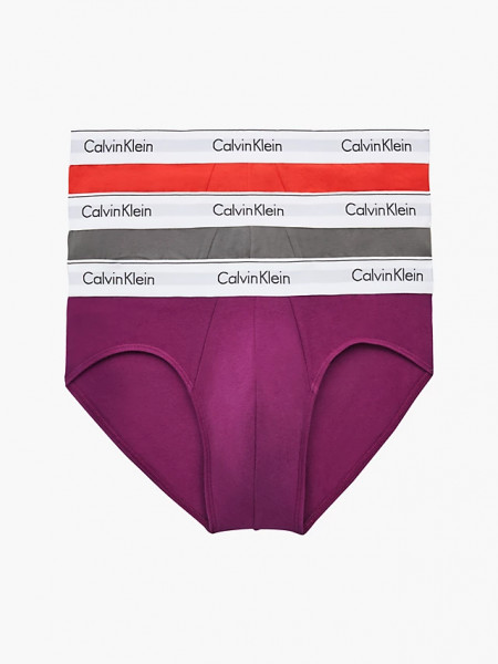Calvin Klein Slip 3 Pack Brief Modern Cotton lila, grau, rot