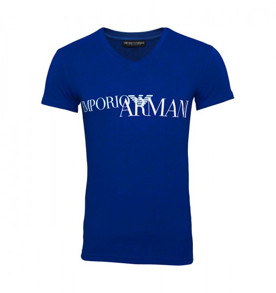 Emporio Armani T-Shirt V-Ausschnitt 110810 9P516 15834 blue WF19-EAT3