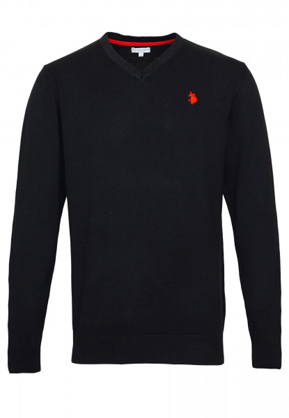 U.S. Polo Assn. Strickpullover V-Neck Sweater Black / Schwarz