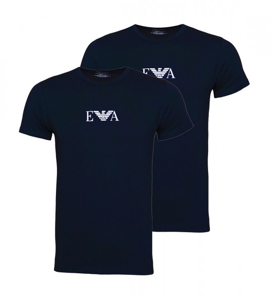 Emporio Armani 2er Pack T-Shirts Rundhals 111267 CC715 27435 navy WF19-EAT5