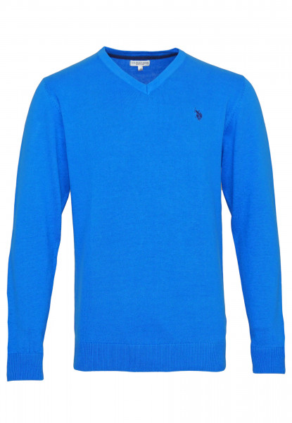U.S. Polo Assn. Strickpullover V-Neck Sweater Royal / Blau