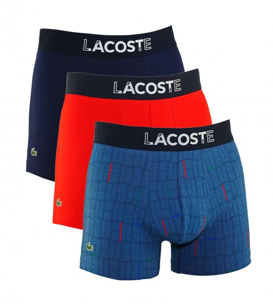 Lacoste 3er Pack Trunk Shorts 169570 908 navy, red, blue HW19-LC1