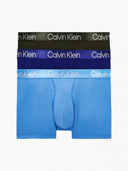 Calvin Klein 3 Pack Boxershorts Klassik Modern Structure blau